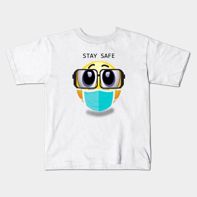 STAY SAFE Kids T-Shirt by mumuito